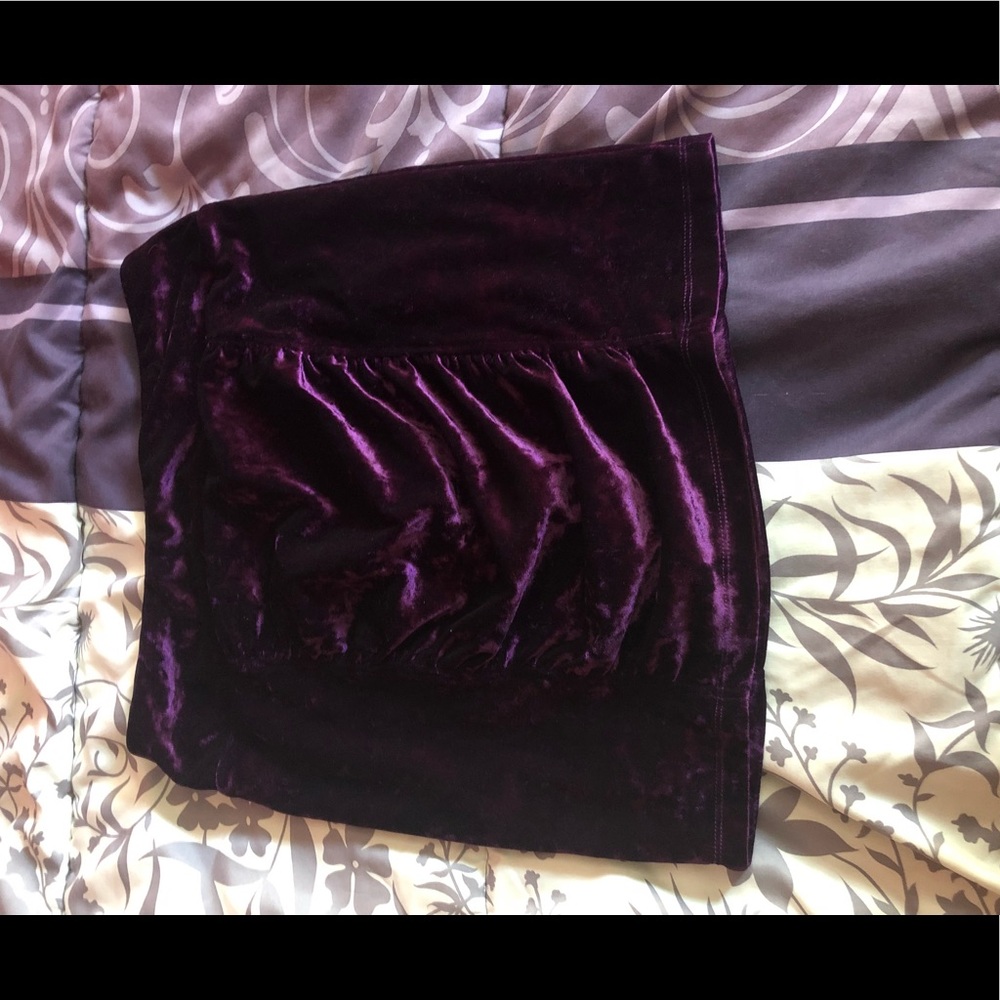 Purple velvet skirt